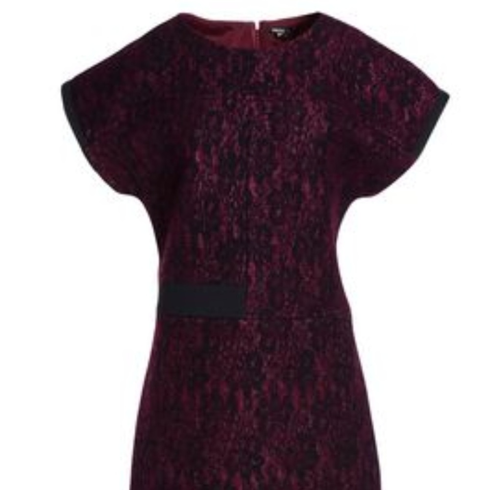 Raoul Burgundy Black Lace Dress